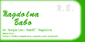 magdolna babo business card